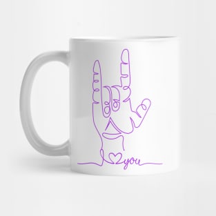 I love you hand sign Mug